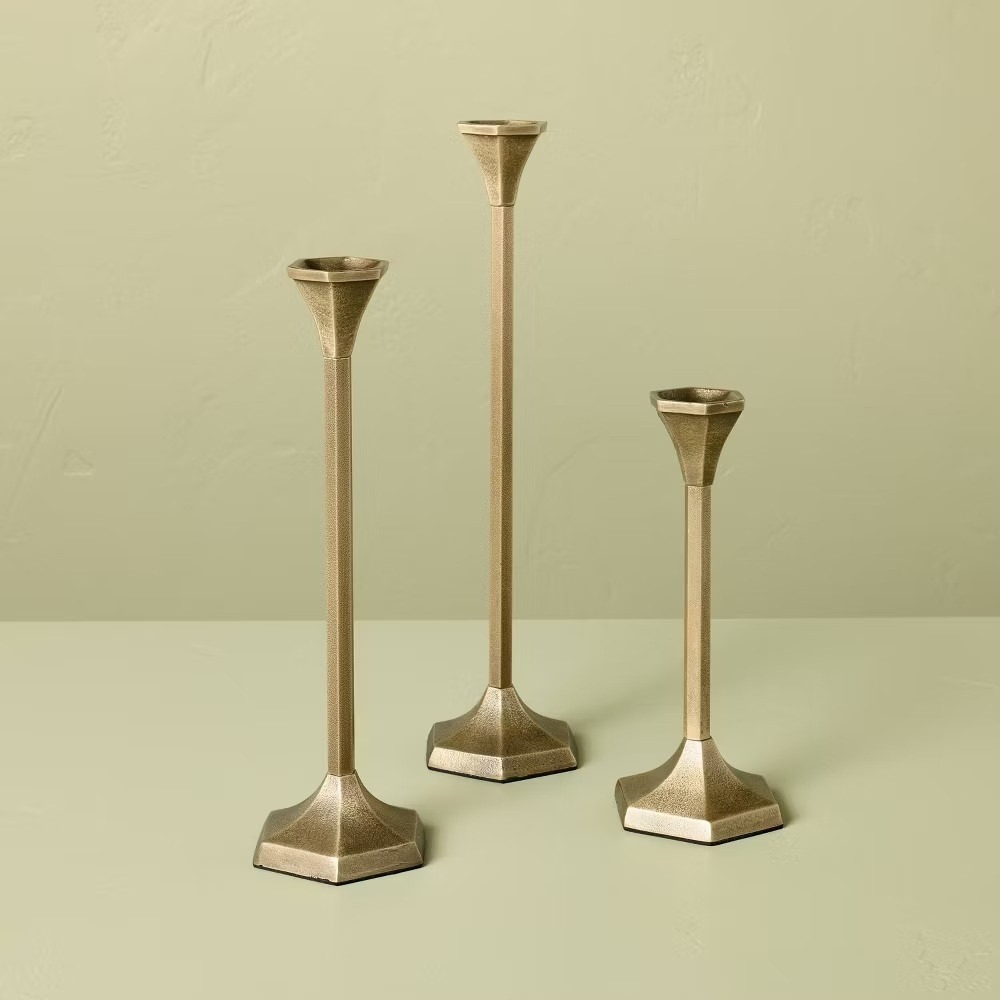 3pc Taper Candlestick Set - Hearth & Hand Magnolia, Target Fall 2025